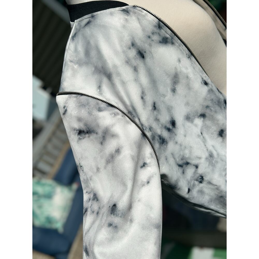 N1SQ Marble Print Zip-Up Jacket Streetwear - Picture 4 of 9